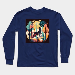 Strange Animals in a Magical Forest Long Sleeve T-Shirt